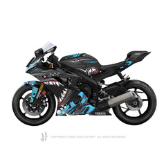 Yamaha YZF-R6 2017-2024 Sticker - 'Shark' Design - HUGSTICKERCUSTOM 