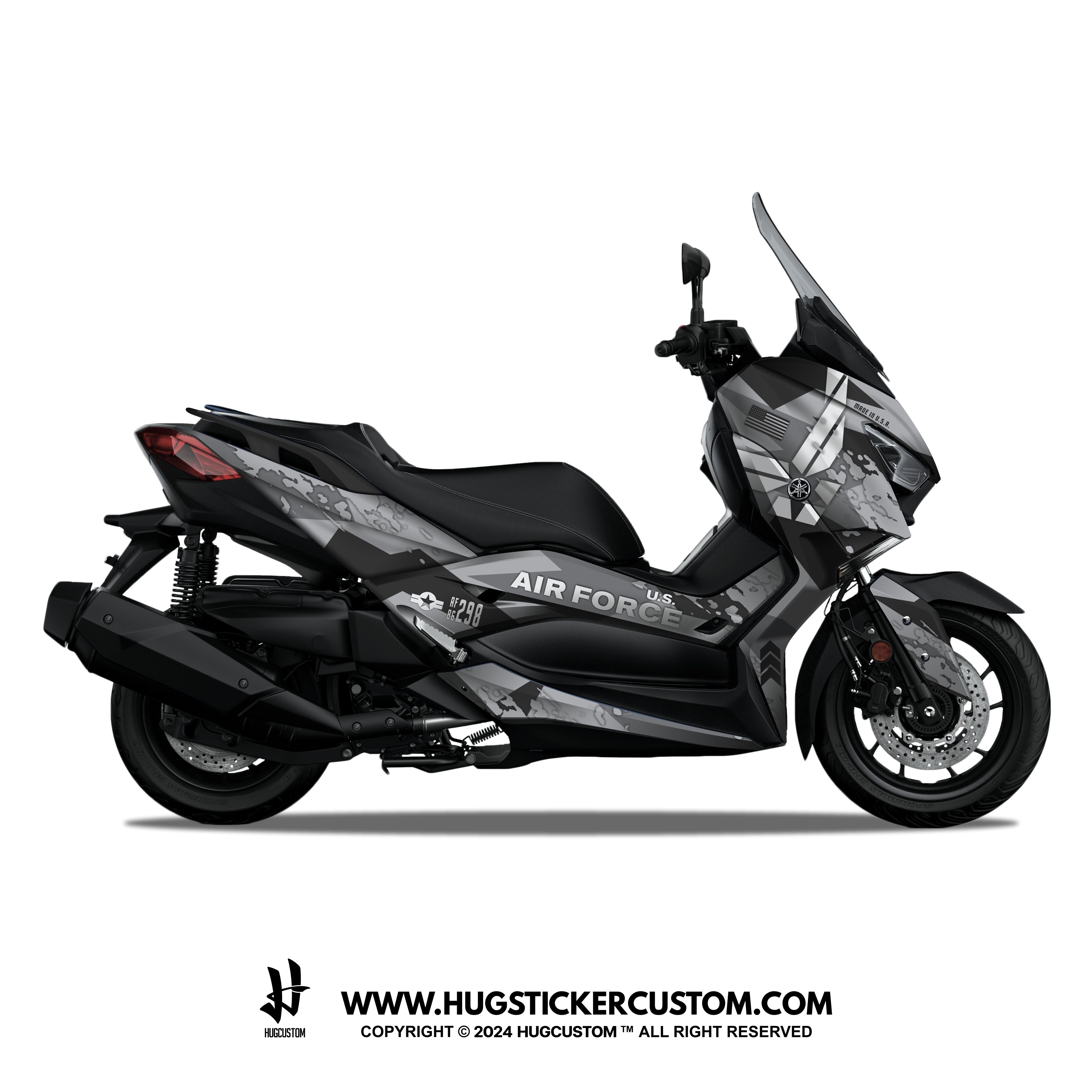 Yamaha XMAX 300 (2017-2022) Sticker - 'Air Force' Design - HUGSTICKERCUSTOM 