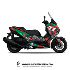 Yamaha XMAX 300 (2017-2022) Sticker - 'Blaze Fury' Design - HUGSTICKERCUSTOM 