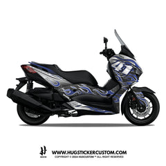 Yamaha XMAX 300 (2017-2022) Sticker - 'Blaze Fury' Design - HUGSTICKERCUSTOM 