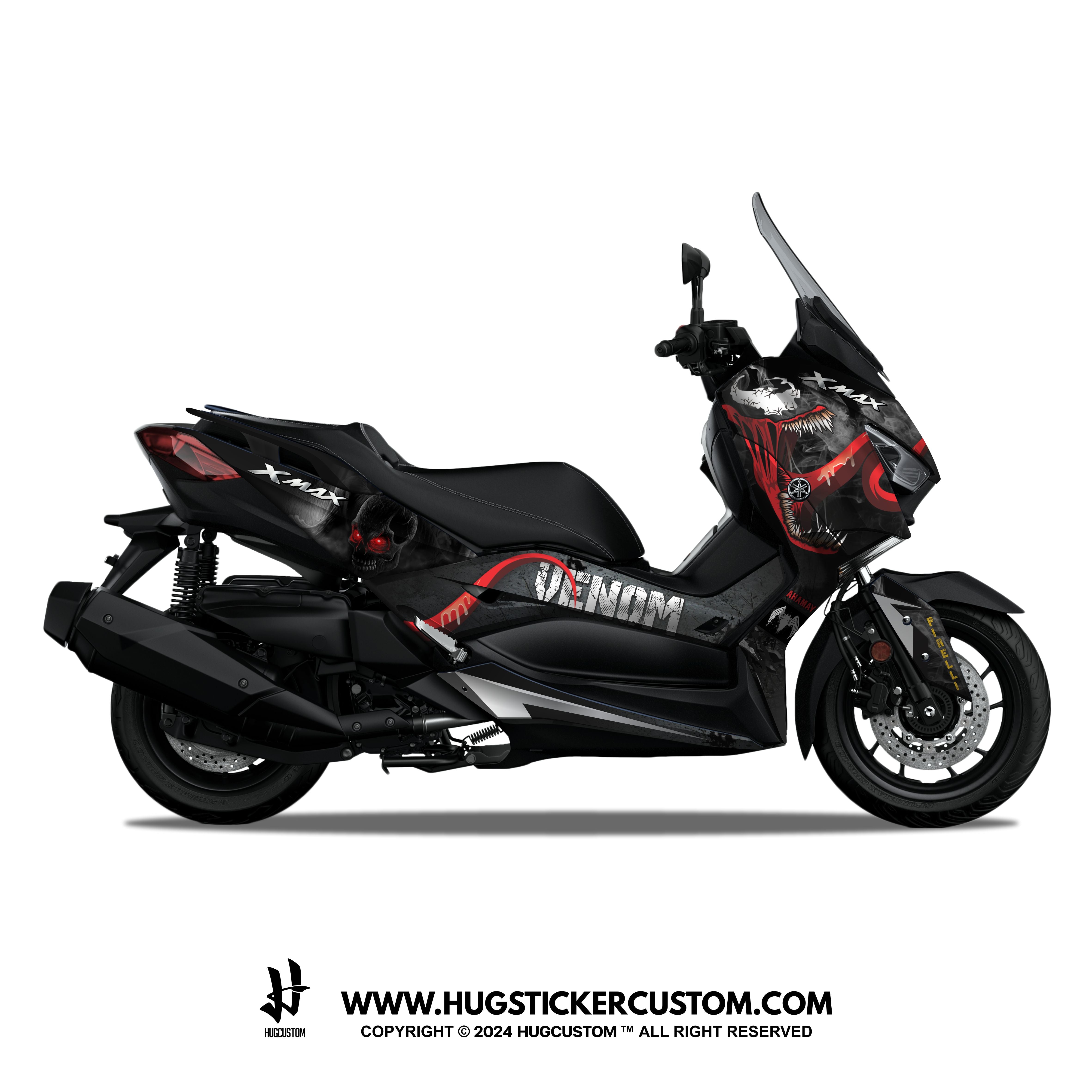 Yamaha XMAX 300 (2017-2022) Sticker - 'Dark Parasite' - HUGSTICKERCUSTOM 
