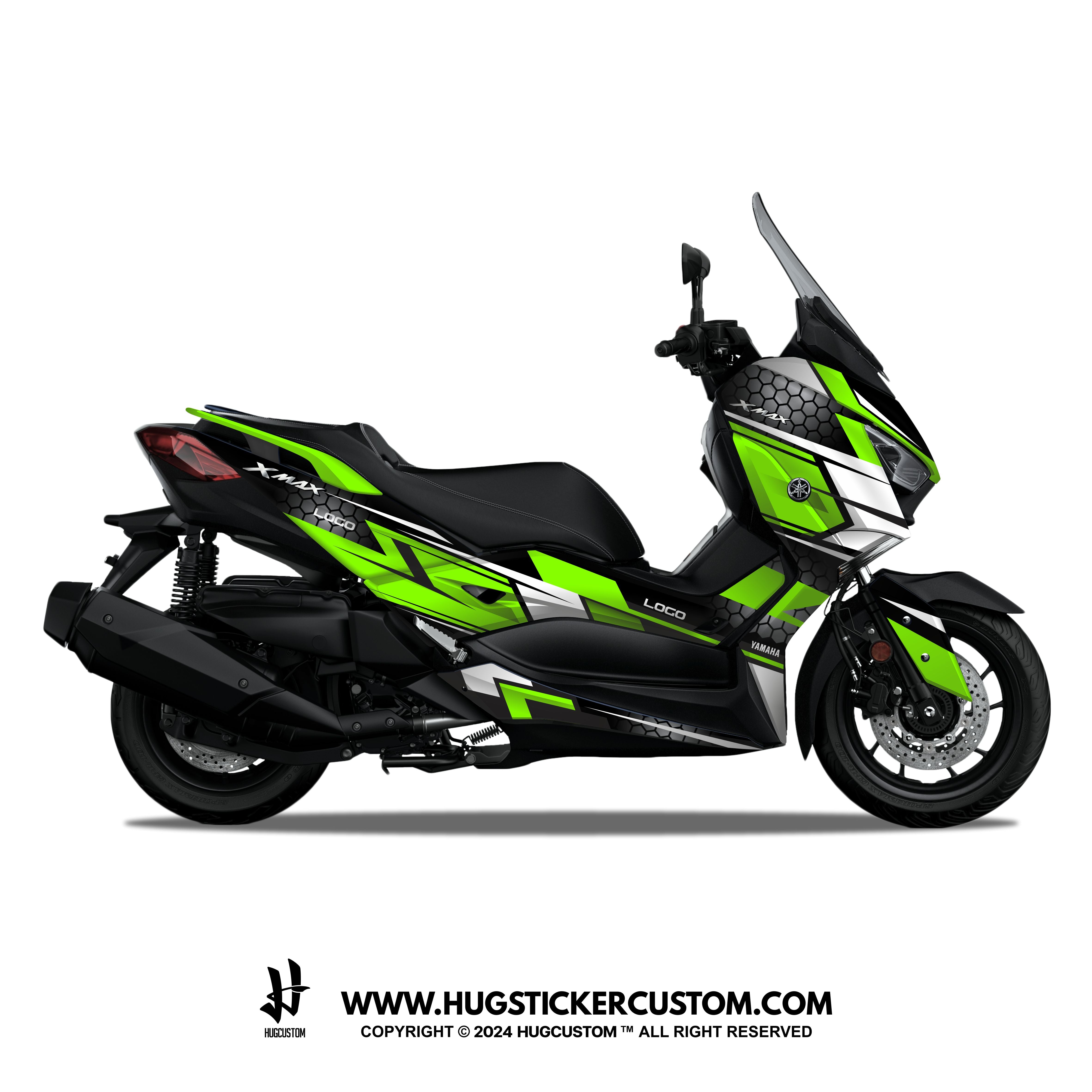 Yamaha XMAX 300 (2017-2022) Sticker - 'Force Shield' - HUGSTICKERCUSTOM 
