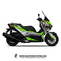 Yamaha XMAX 300 (2017-2022) Sticker - 'Mad Shark' Design - HUGSTICKERCUSTOM 
