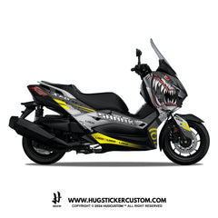 Yamaha XMAX 300 (2017-2022) Sticker - 'Mad Shark' Design - HUGSTICKERCUSTOM 