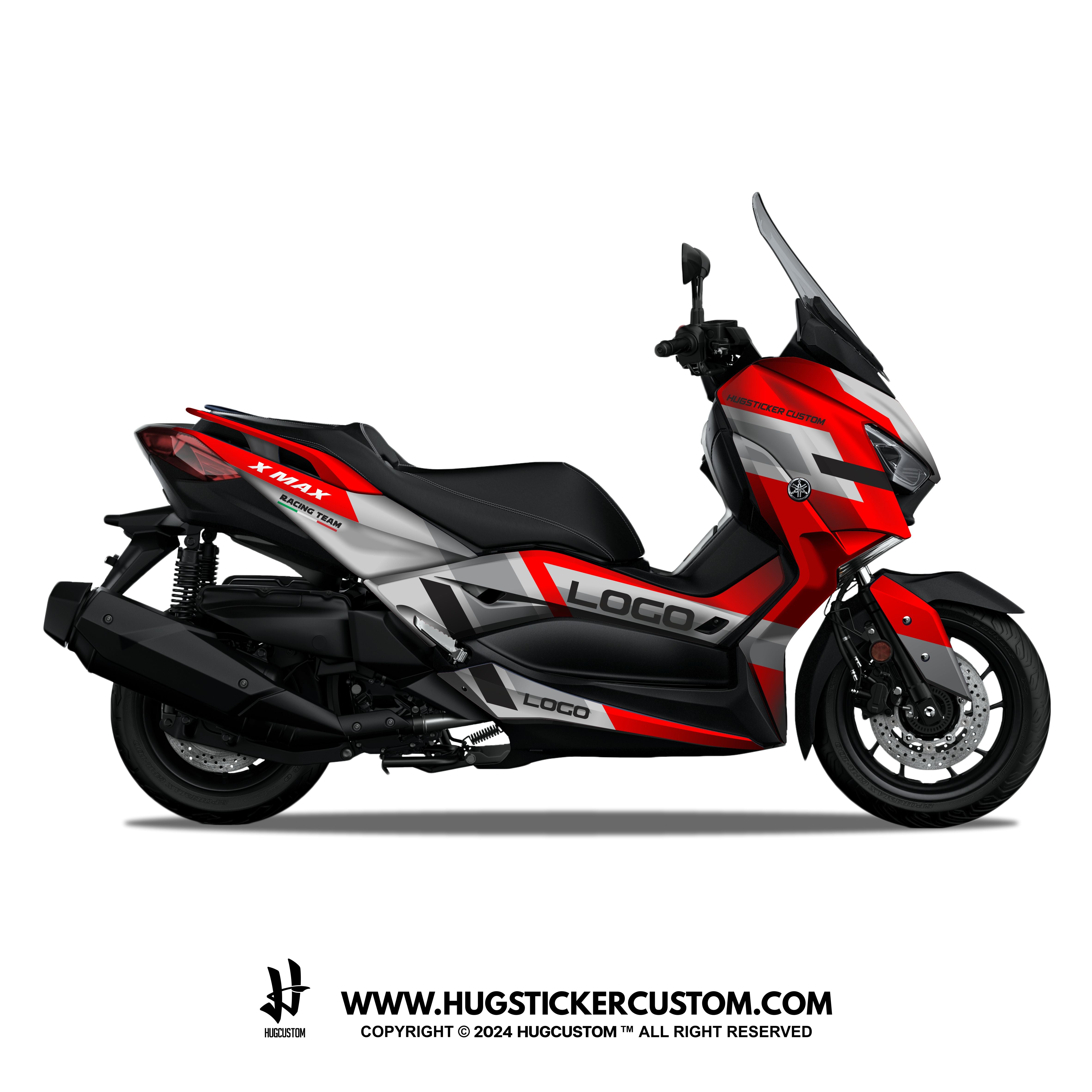 Yamaha XMAX 300 (2017-2022) Sticker - 'Rhombus Racing' - HUGSTICKERCUSTOM 