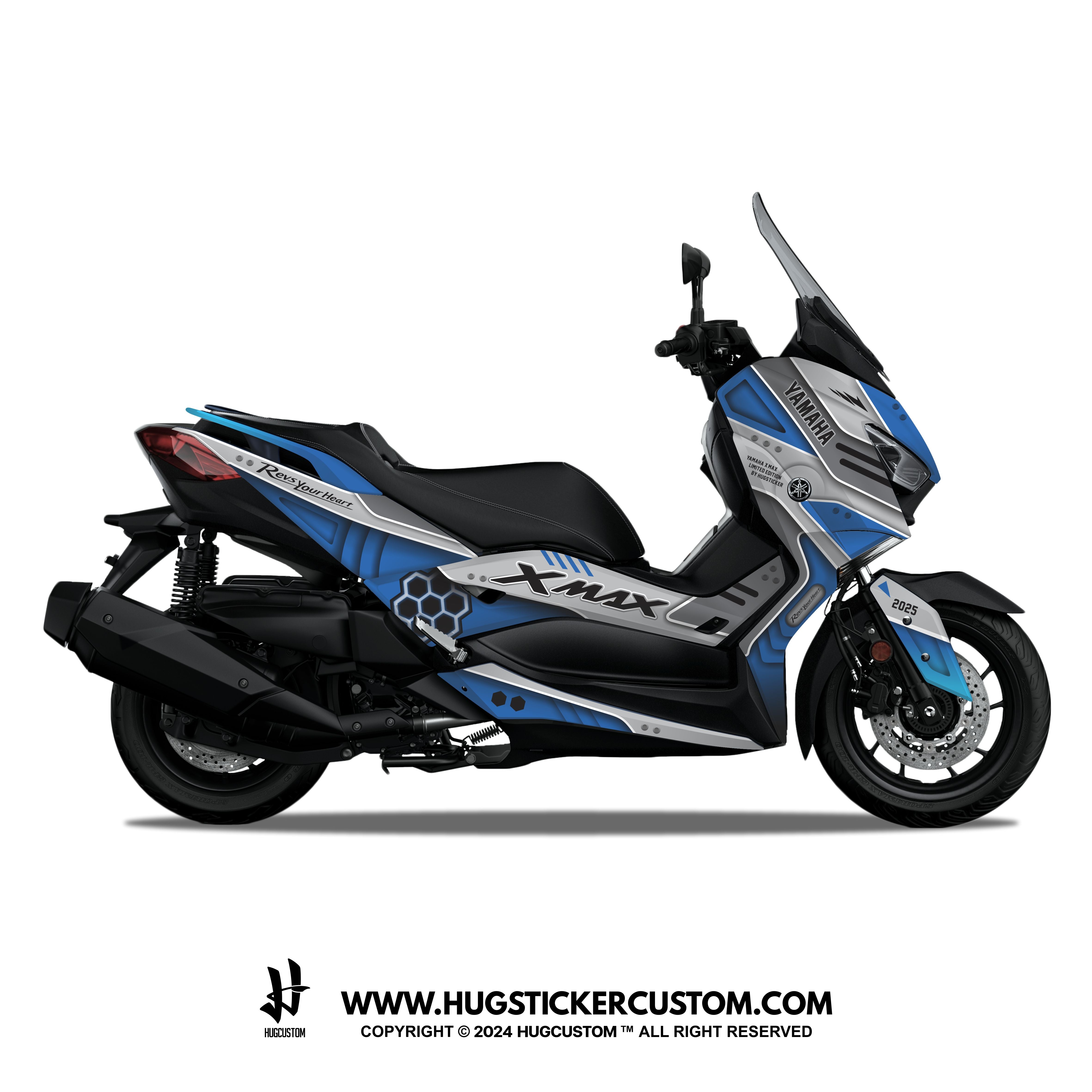 Yamaha XMAX 300 (2017-2022) Sticker - 'Sci-fi' Design - HUGSTICKERCUSTOM 