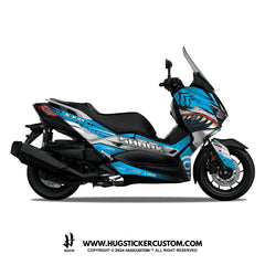Yamaha XMAX 300 (2017-2022) Sticker - 'Sharky' Design - HUGSTICKERCUSTOM 