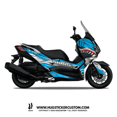 Yamaha XMAX 300 (2017-2022) Sticker - 'Sharky' Design - HUGSTICKERCUSTOM 
