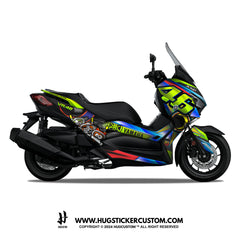 Yamaha XMAX 300 (2017-2022) Sticker - 'VR46' Design - HUGSTICKERCUSTOM 