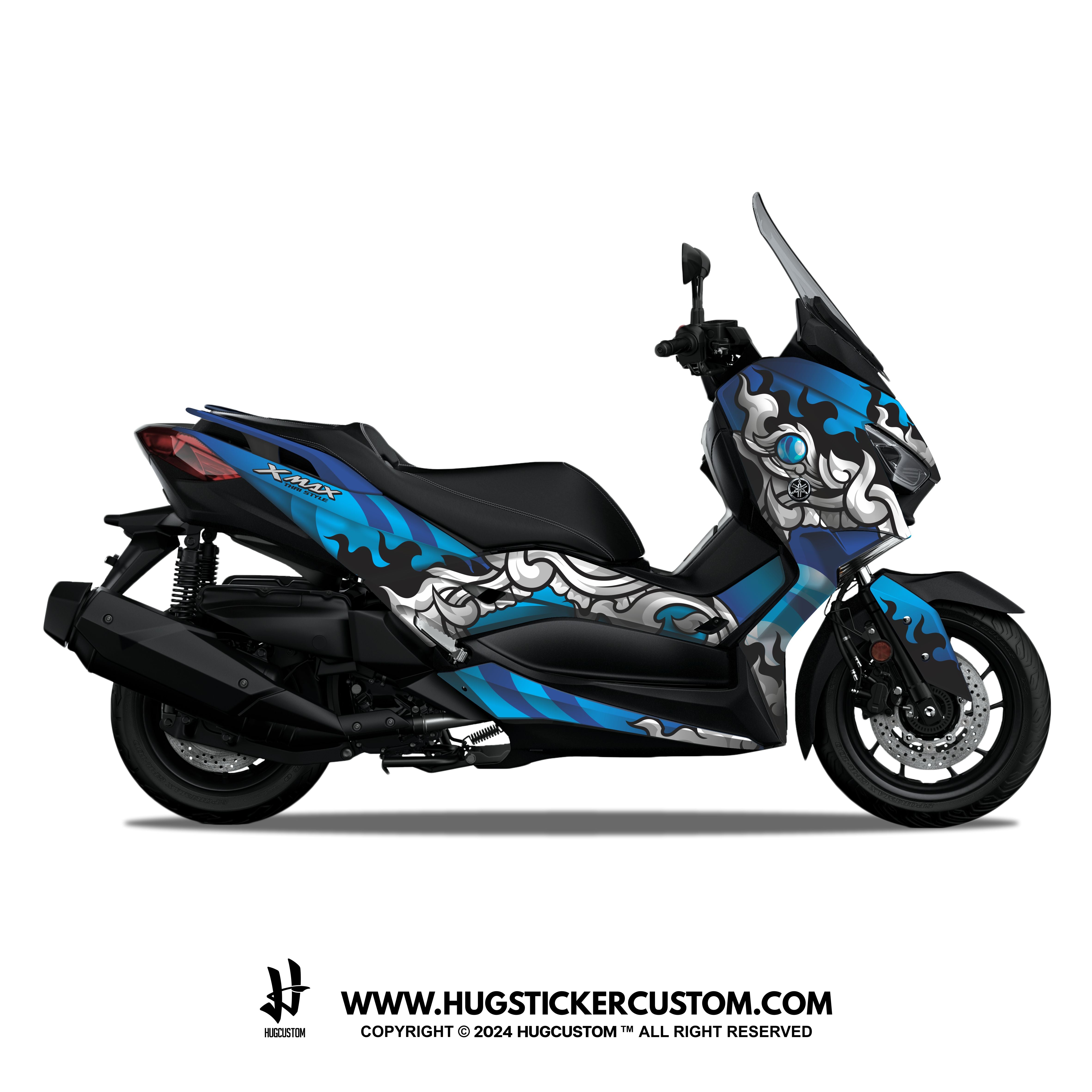 Yamaha XMAX 300 (2017-2022) Sticker - 'Yak' - HUGSTICKERCUSTOM 