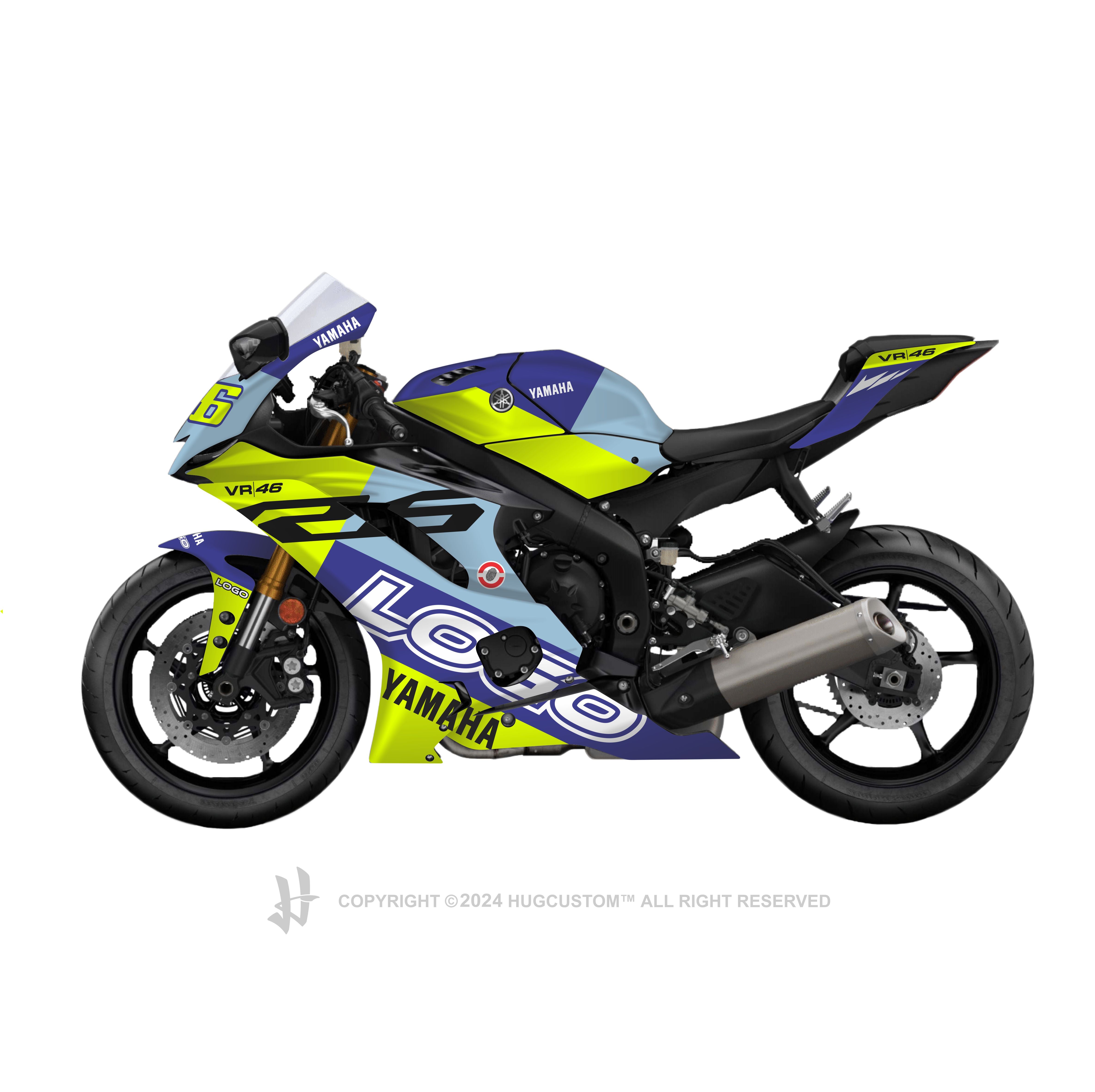 Yamaha YZF-R6 2017-2024 Sticker - 'VR46' Design - HUGSTICKERCUSTOM 